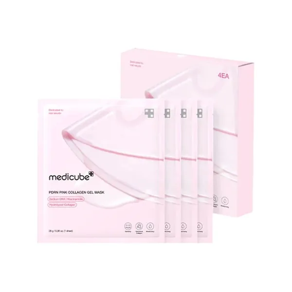 PDRN Pink Collagen Gel Mask 28g | Pack of 4 by Medicube — wholesale Dubai