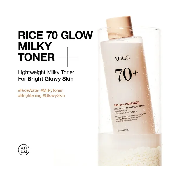 Rice 70+ Glow Milky Toner 250ml by Anua — wholesale Dubai