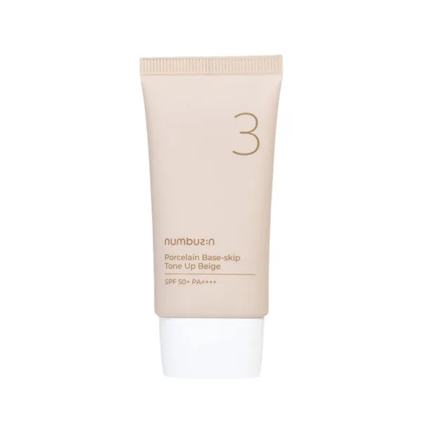 No.3 Porcelain Base-Skip Tone Up Beige 50ml by Numbuzin — wholesale Dubai